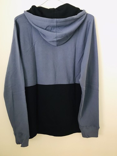 NEFF HEADWEAR SPLIT HOODIE PULLOVER FLEECE DENIM/BLACK MEN MEDIUM code 28-12 NWT - Picture 3 of 4
