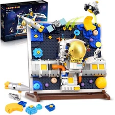 HOGOKIDS 3D Space Painting Frame Building Toys for Kids 540PCS Astronaut Toys