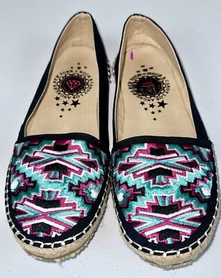 ROCK \u0026 CANDY LOS ANGELES NEW YORK Marlee Aztec Fabric Slip On Espadrilles 8  1/2 | eBay