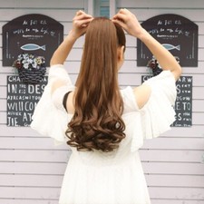 Lace-Up Pear Flower Roll Big Wave Long And Short Ponytail