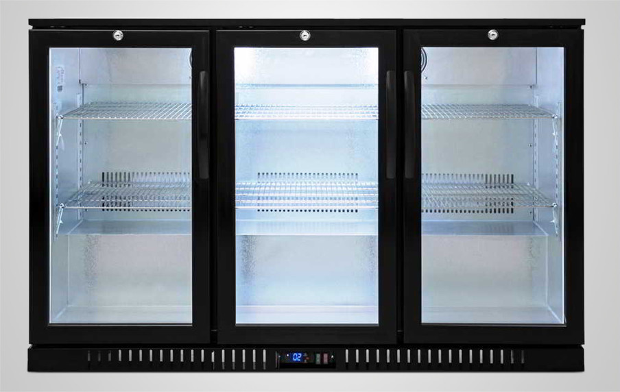 3 door beverage cooler used