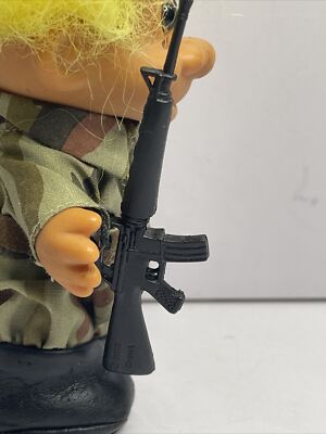 Vintage Russ Army Troll Doll w/Weapon #18339 Yellow Hair | eBay
