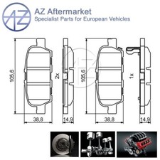 Adatto a Nissan Juke 2014-2018 + Set pastiglie freno posteriori AZ altri modelli