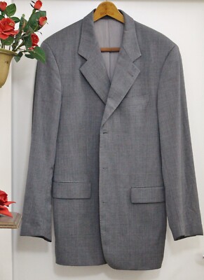 HUGO BOSS by ANSON´S Herren Sakko 100% Wolle Grau Blazer Anzug Jacke Business