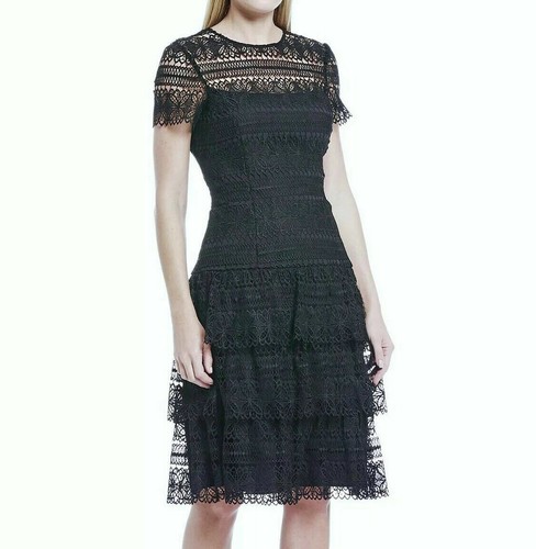 Antonio Melani Sabrina Navy Lace Tiered 
