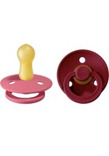 Bibs Color Collection Soft Natural Rubber Pacifier Size 1 0-6 Months 2pk