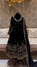 Beautiful Faux Georgette Black Gown Bottom With Dupatta For Functional Wear