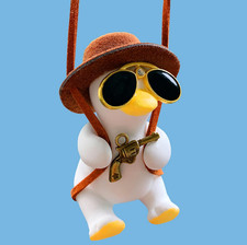 Cute Car Accessories, Swinging Duck Car Hanging Ornament, Rear View Mirror Acces