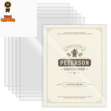 6 Pcs 8.5 x 11'' Rigid Print Protectors, Clear Top loaders Transparent