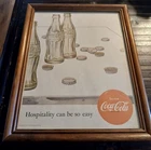 Vintage Serve Coca Cola 1952 Hospitality Can Be So Easy Print Ad FRAMED