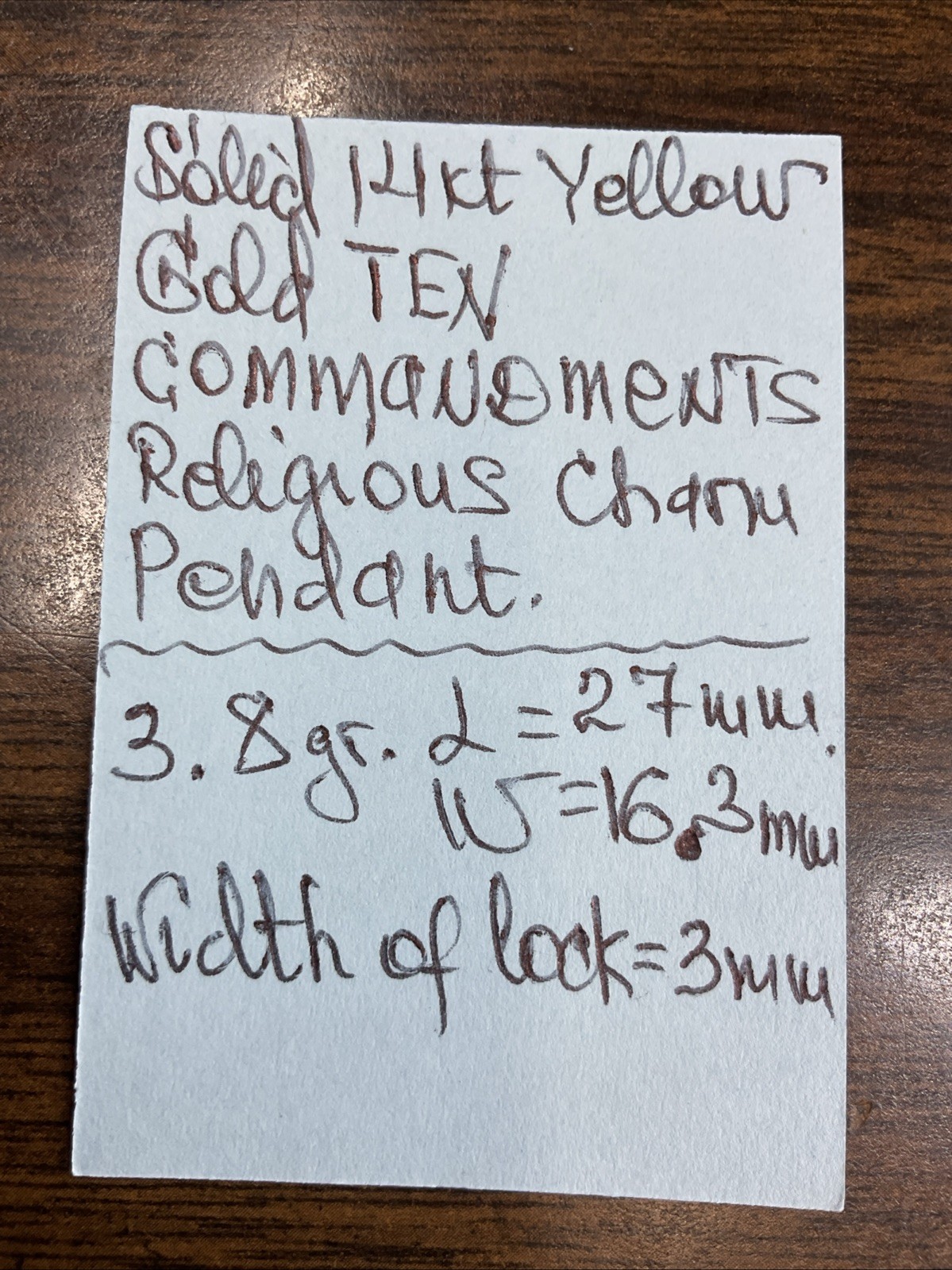 Solid 14K Yellow Gold TEN COMMANDMENTS & STAR of … - image 19