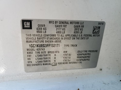 Rear View Mirror Manual Dimming Opt D31 Fits 09-23 SIERRA 1500 PICKUP 2599803 - Picture 12 of 12