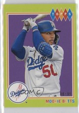 2022 Topps Brooklyn Collection Chartreuse 46/99 Mookie Betts #10 o7m