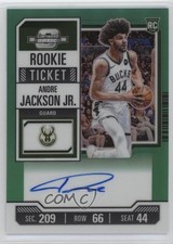2023 Contenders Optic Rookie Ticket Green Prizm 62/75 Andre Jackson Jr Auto 14mf