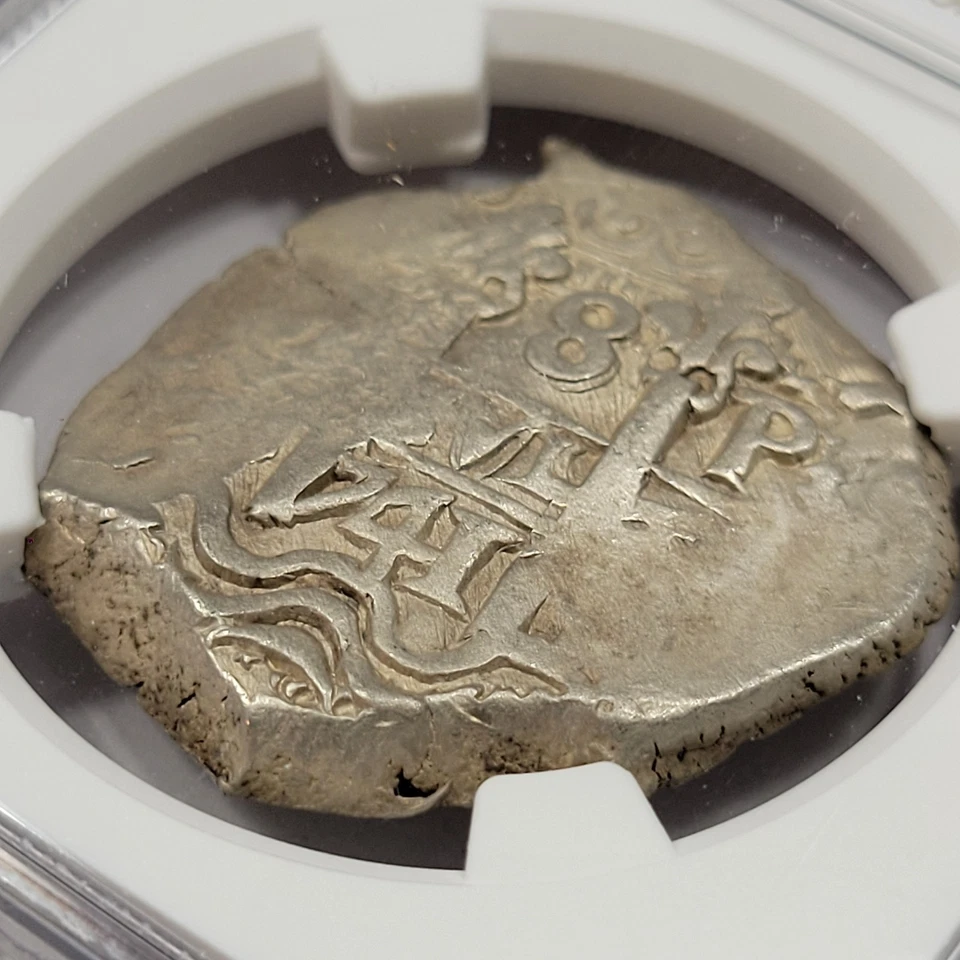 1741 Cob 8 Reales NGC AU55 Potosi Bolivia Nice Luster Assayer P Scarce *M27 - Image 4 of 4