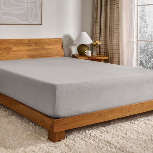 Bare Home Extra Soft Double Brushed 100% Flannel Cotton Fitted Sheet - Picture 50 of 56