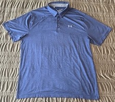 UNDER ARMOUR XL PLAYOFF GOLF POLO MENS BLUE
