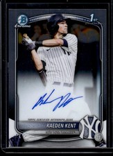 KAEDEN KENT 2025 BOWMAN DRAFT CHROME #CPA-KKE AUTO