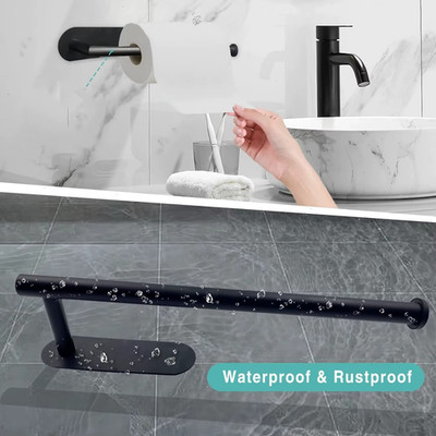 Holder Kitchen Roll Towel Paper Rack Under Cabinet Wall Toilet Self Adhesive