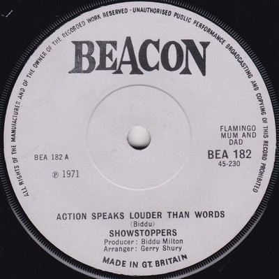 Showstoppers* - Action Speaks Louder Than Words