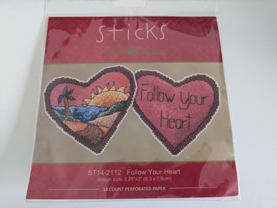 Mill Hill Kit Follow your heart Valentine Ornament