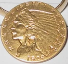 1929 indian head $2.50 gold coin
