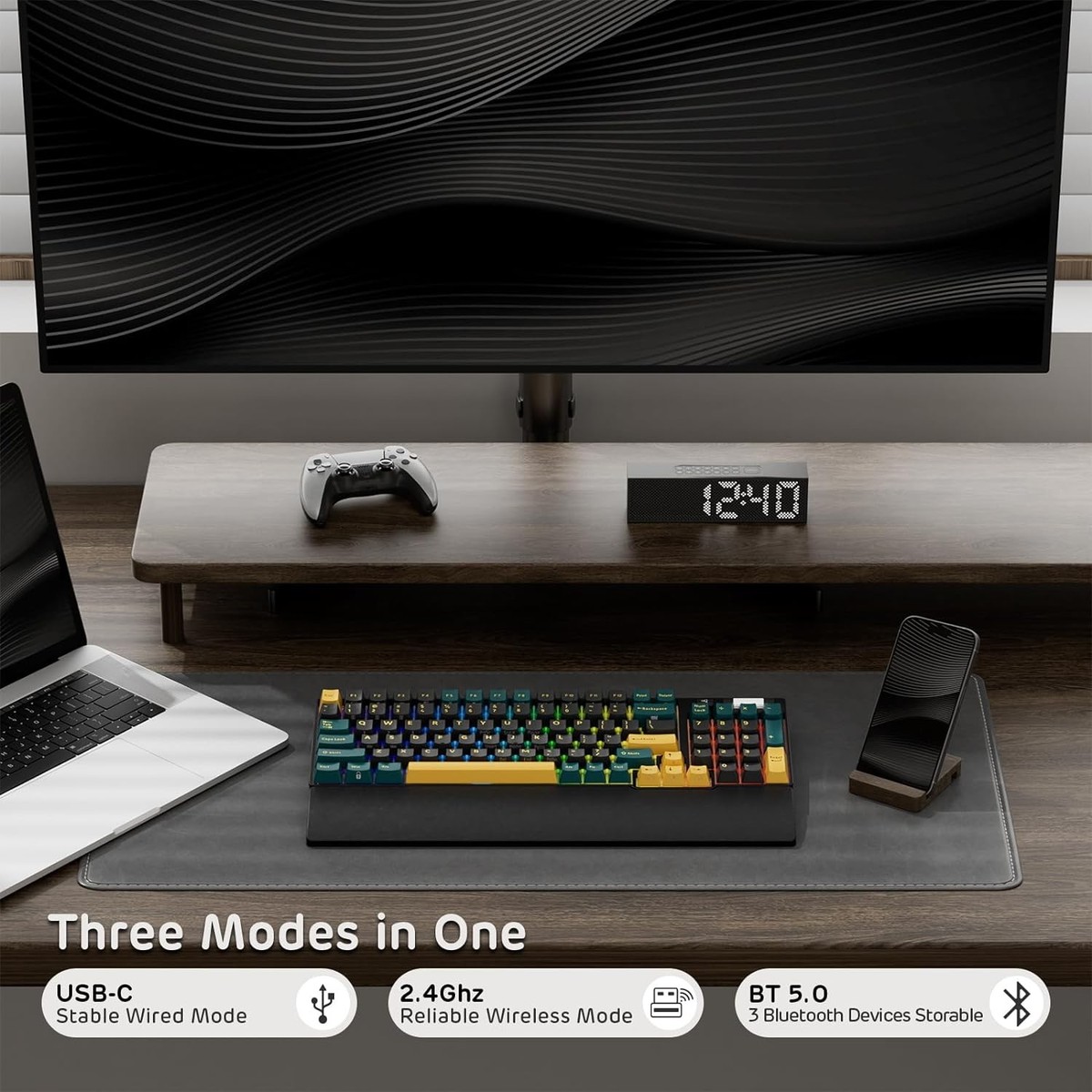 RK ROYAL KLUDGE RK96 RGB Limited Ed, 90% Linear Viridian Switch