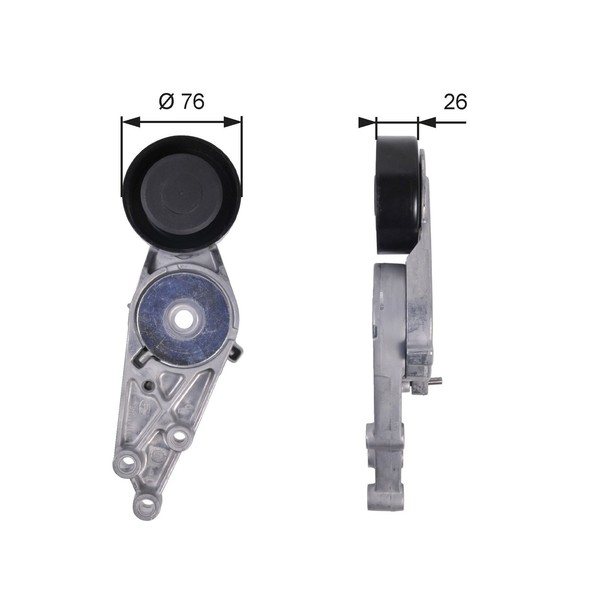 NEU - Gates T38151 Riemenspanner, Keilrippenriemen FüR Audi Skoda VW-image