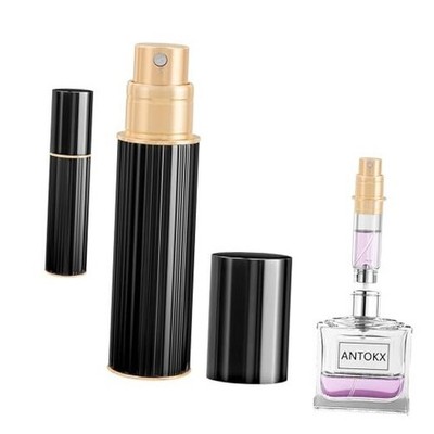 Travel Bottle Refillable Perfume Atomizer - 5ML Luxury Leakproof Perfume Black