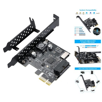 Versatile PCIe 1X Expansion Card - USB 3.0 and Gen1 Compatibility Included