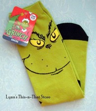 Dr Seuss THE GRINCH Knee High Socks Women's One Size New S1/00 