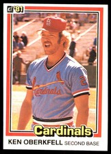 Ken Oberkfell 1981 Donruss #583 Cardinals MLB READ FREE SHIPPING AutographDen