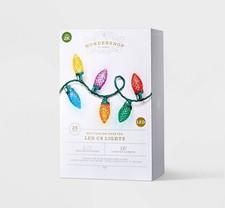    Wondershop 25ct LED C9 Faceted Christmas String Lights    AS SHOWN  