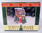 Vintage Coca-Cola Town Square Collection Cooper Farms Christmas Trees Lighted