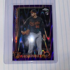 2025 Topps Chrome Update Grant Wolfram Purple Refractor /250 RC Orioles #USC31