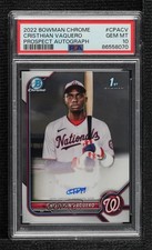 2022 Bowman Chrome Prospect Cristhian Vaquero #CPA-CV PSA 10 GEM MT Auto 1a7o