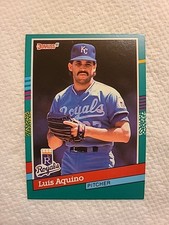 1990 Leaf Luis Aquino #718 Career Kansas City Royals Baseball Card