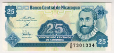 1990 Nicaragua 25 Centavos UNC 7301334 Paper Money Banknotes Currency