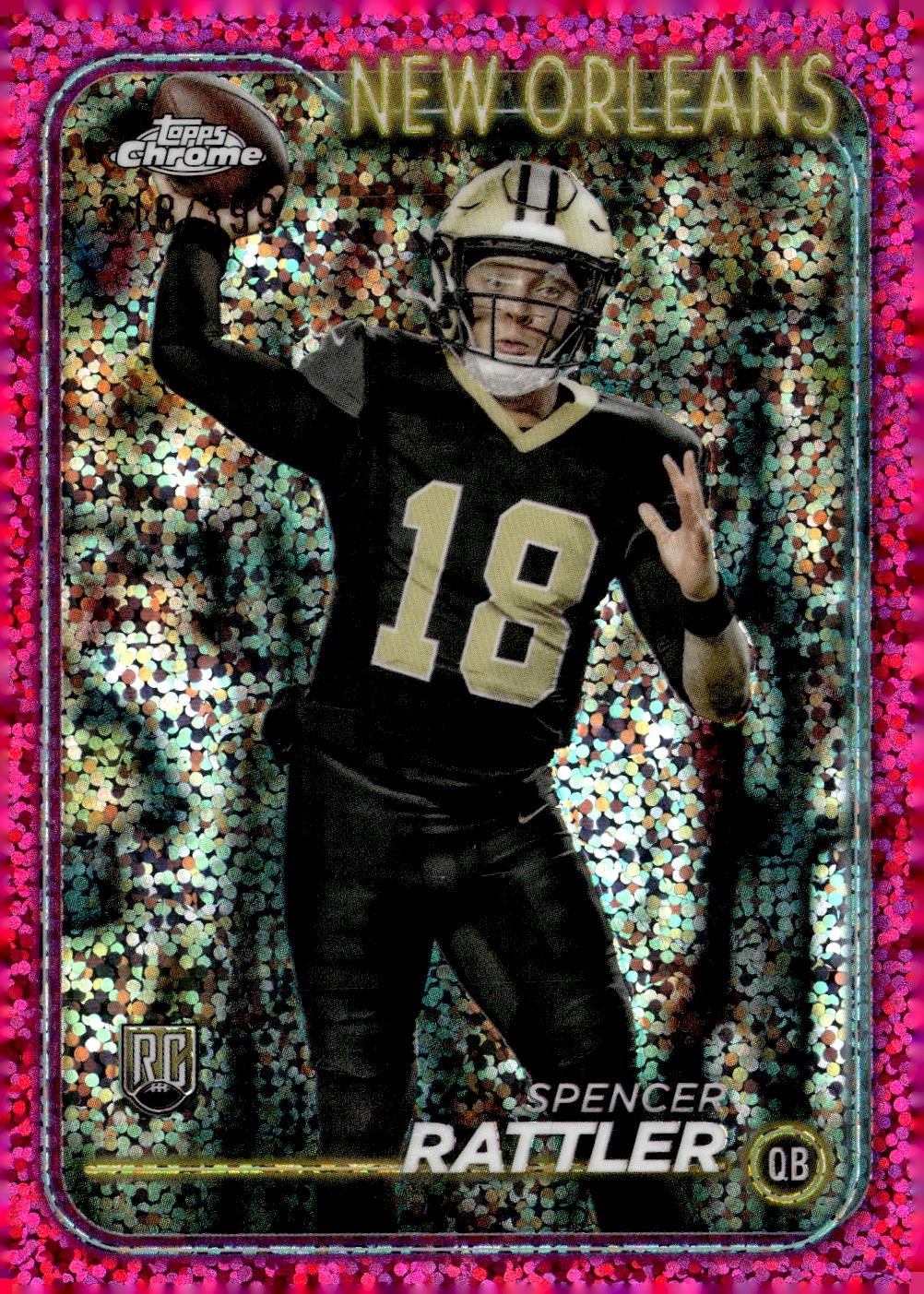 2024 Topps Chrome #213 Spencer Rattler Magenta Refractor #/399