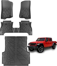KARPAL Floor Mats  Truck Bed Mat for 2020-2025 2026 Jeep Gladiator JT, All