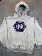 Vintage Northwestern University Powerlifting Gym Pullover Hoodie Jerzees Size L