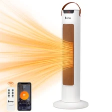 1500W 24" Electric Space Tower Heater w/APP Remote Indoor Room Timer 200 sq.ft