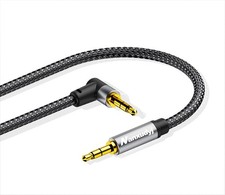 AUX Cord 1ft/0.3M,3.5mm Stereo Audio Cable 90 Degree 3.5mm Male to 1ft/0.3M