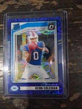 2024 Panini Donruss Optic - Rated Rookie Keon Coleman #263 Blue Scope Prizm (RC)