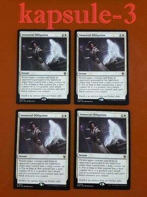 4x Immortal Obligation | Karlov Manor Commander | MTG Magic Cards