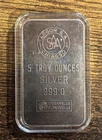 Argor S.A. Chiasso - 5 Oz - Blank Back 999 Silver Bar  - Tough 1980s