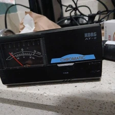 Korg AT-2 Guitar Chromatic Guitar Tuner w/ Battery Japan