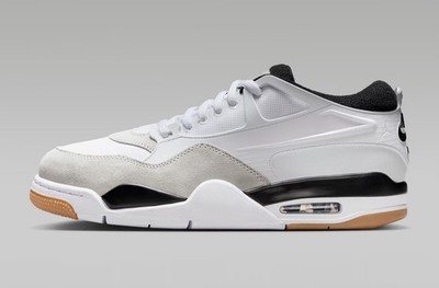 Size 8 - Nike Air Jordan 4 RM Men s Shoe, White/Black/Neutral Grey/Medium Brown