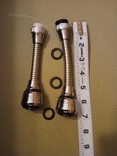 2 Peice Set Stainless steel 360  rotating faucet extender/aerator attachment