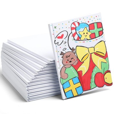 Hardcover Blank Book,100GSM White For Kids to Write Stories,40 Pages 6x8 Inch